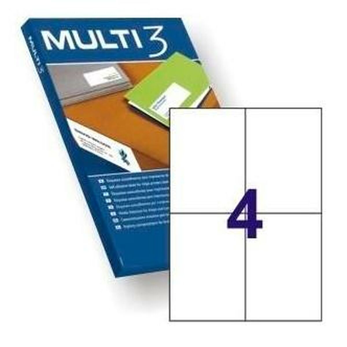 Etiketter till Skrivare MULTI 3 Vit Upprätt 100 Blad 105 x 148 mm (4 antal)