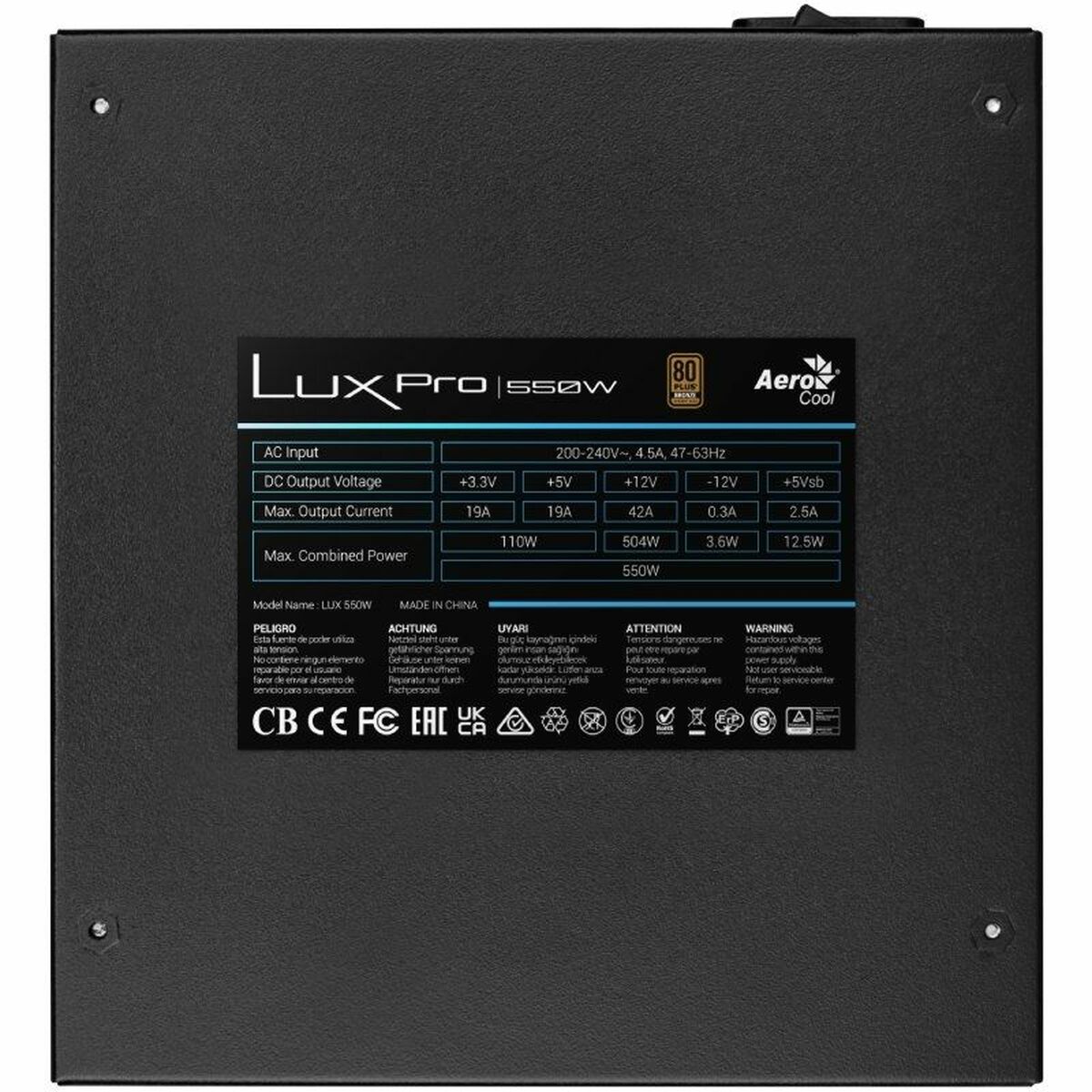 Strömtillförsel Aerocool LUXPRO550 ATX 550 W 80 Plus Bronze - 5