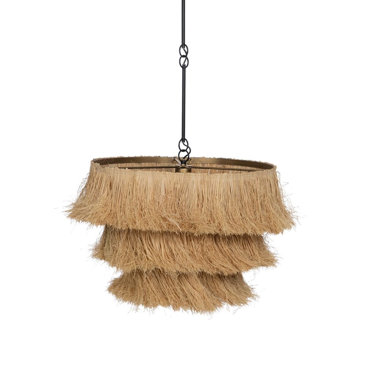 Taklampa Beige Naturell Metall 48,5 x 48,5 x 42 cm