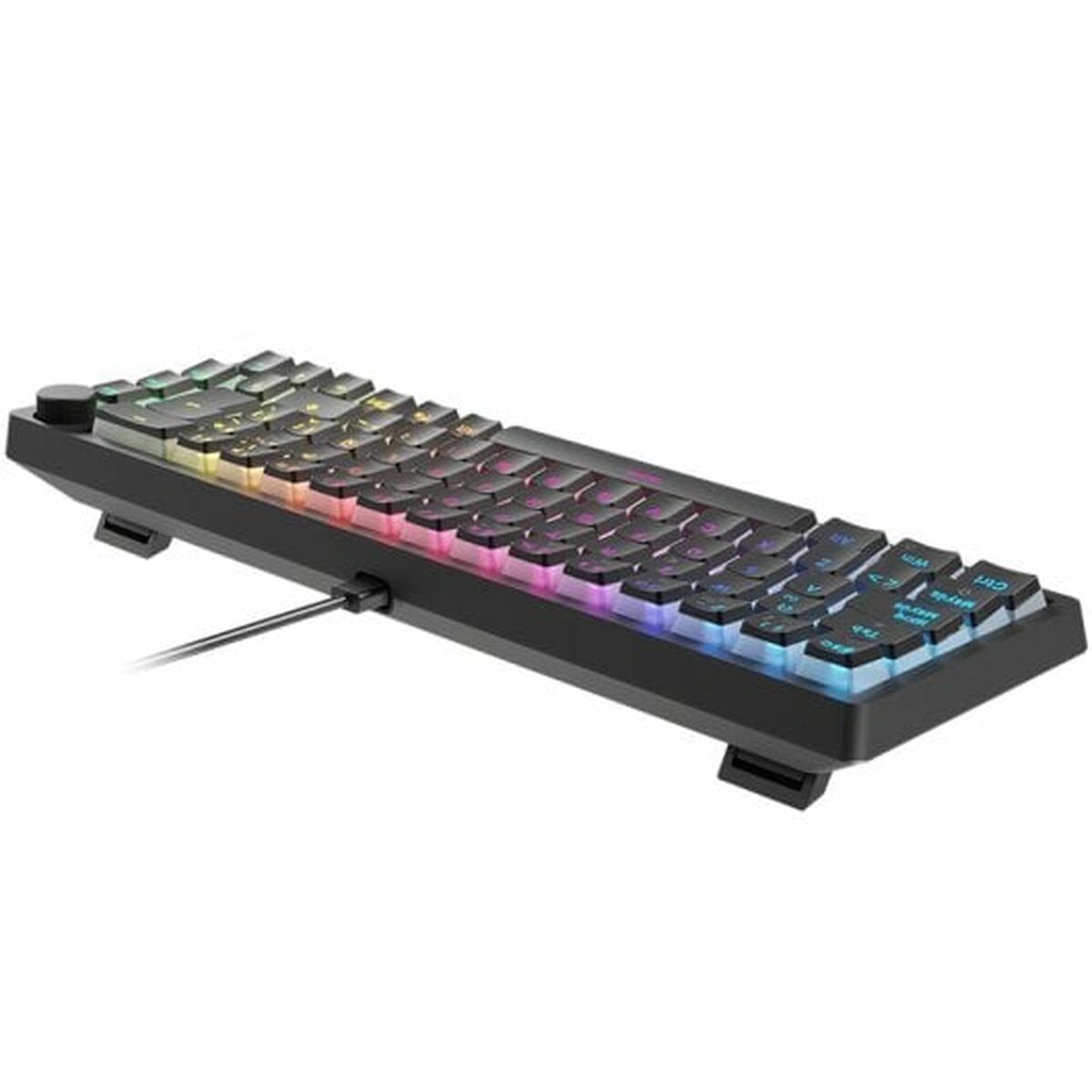 Gaming Tangentbord/ OR: Speltangentbord Forgeon Clutch Svart Qwerty Spanska - 6