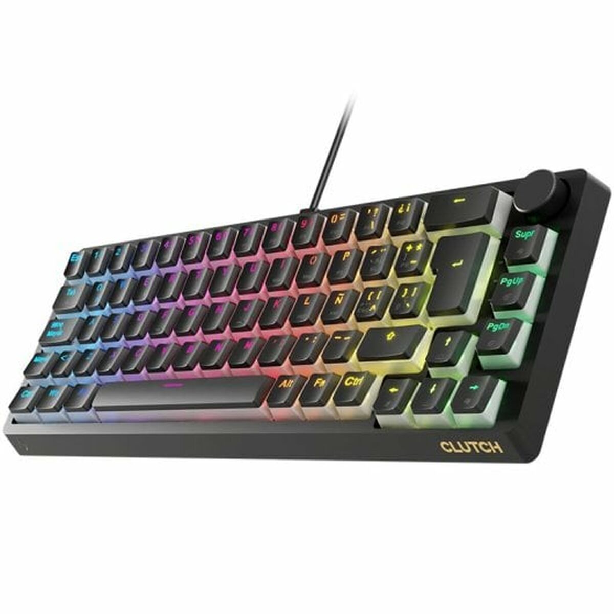 Gaming Tangentbord/ OR: Speltangentbord Forgeon Clutch Svart Qwerty Spanska - 2