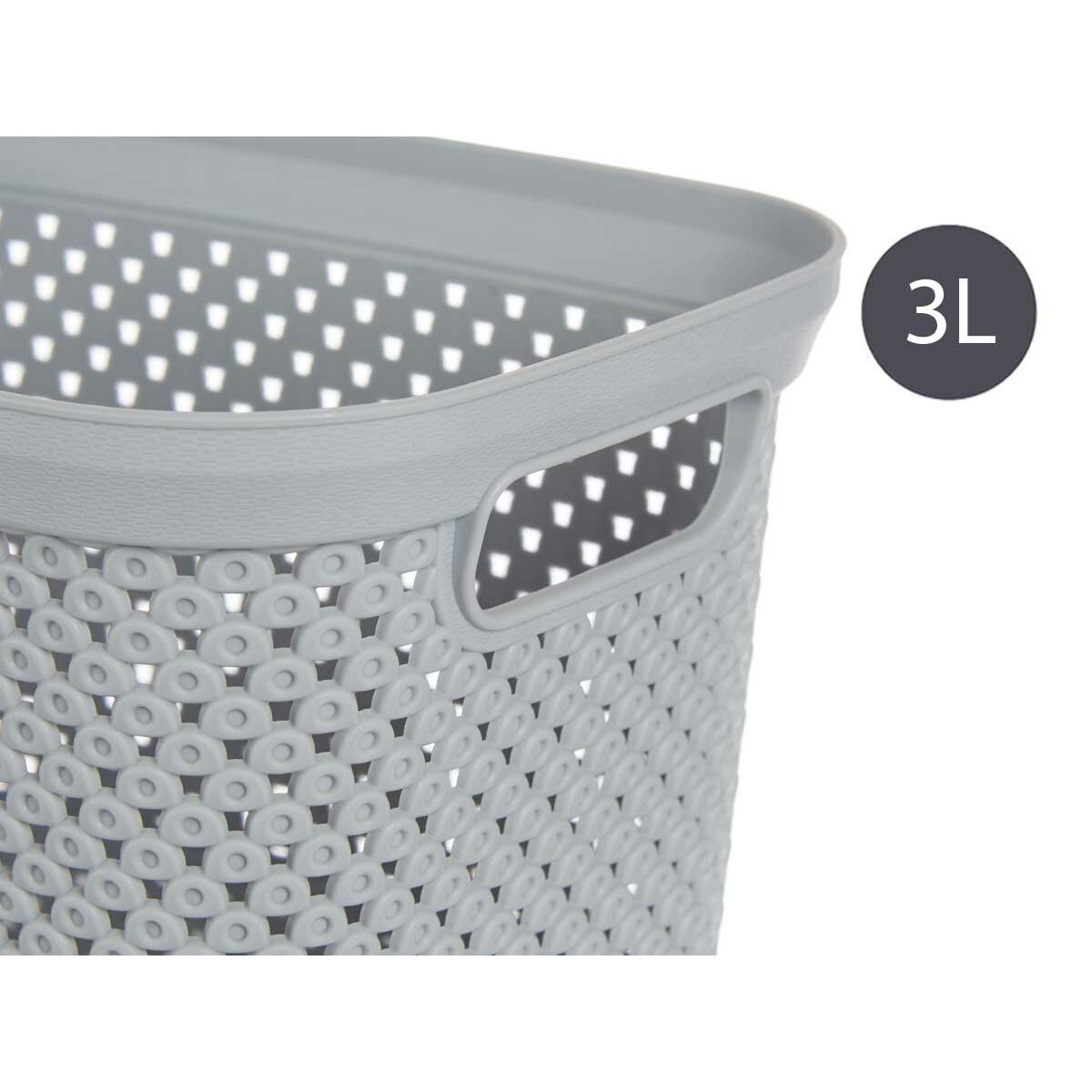 Korg Kipit Grå Plast 3 L 16,5 x 12,5 x 23 cm - 11