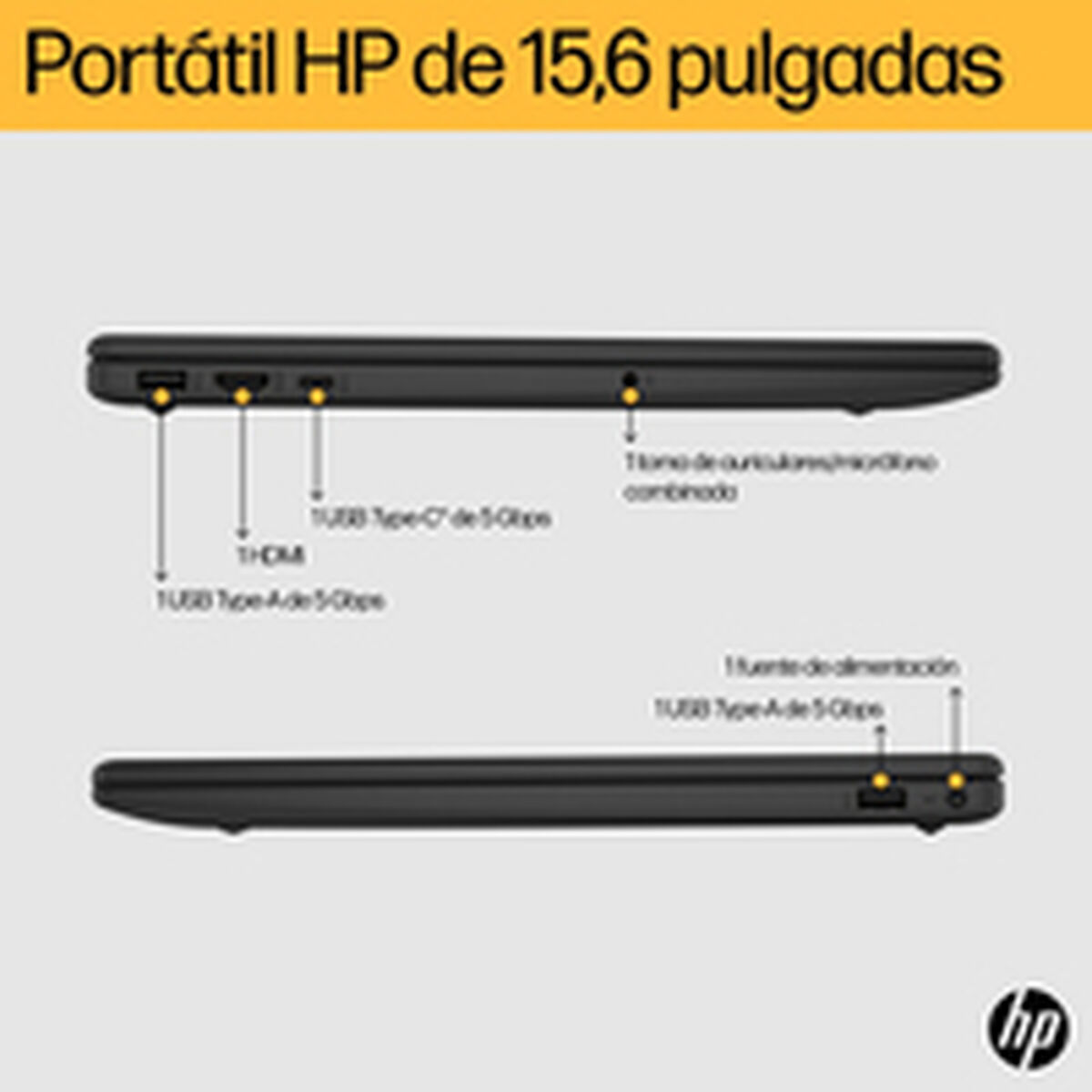 Bärbar dator HP B56HYEA 15,6" AMD Ryzen 7 7730U 16 GB RAM 512 GB SSD - 3