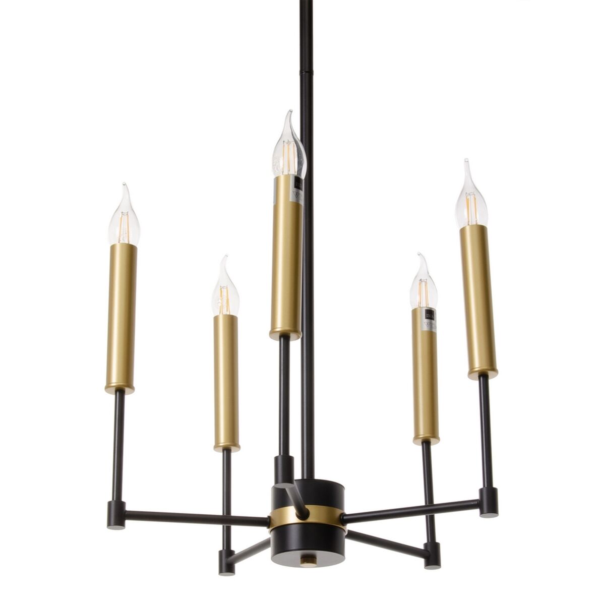 Taklampa 40,5 x 43 x 33 cm Svart Gyllene Metall - 6