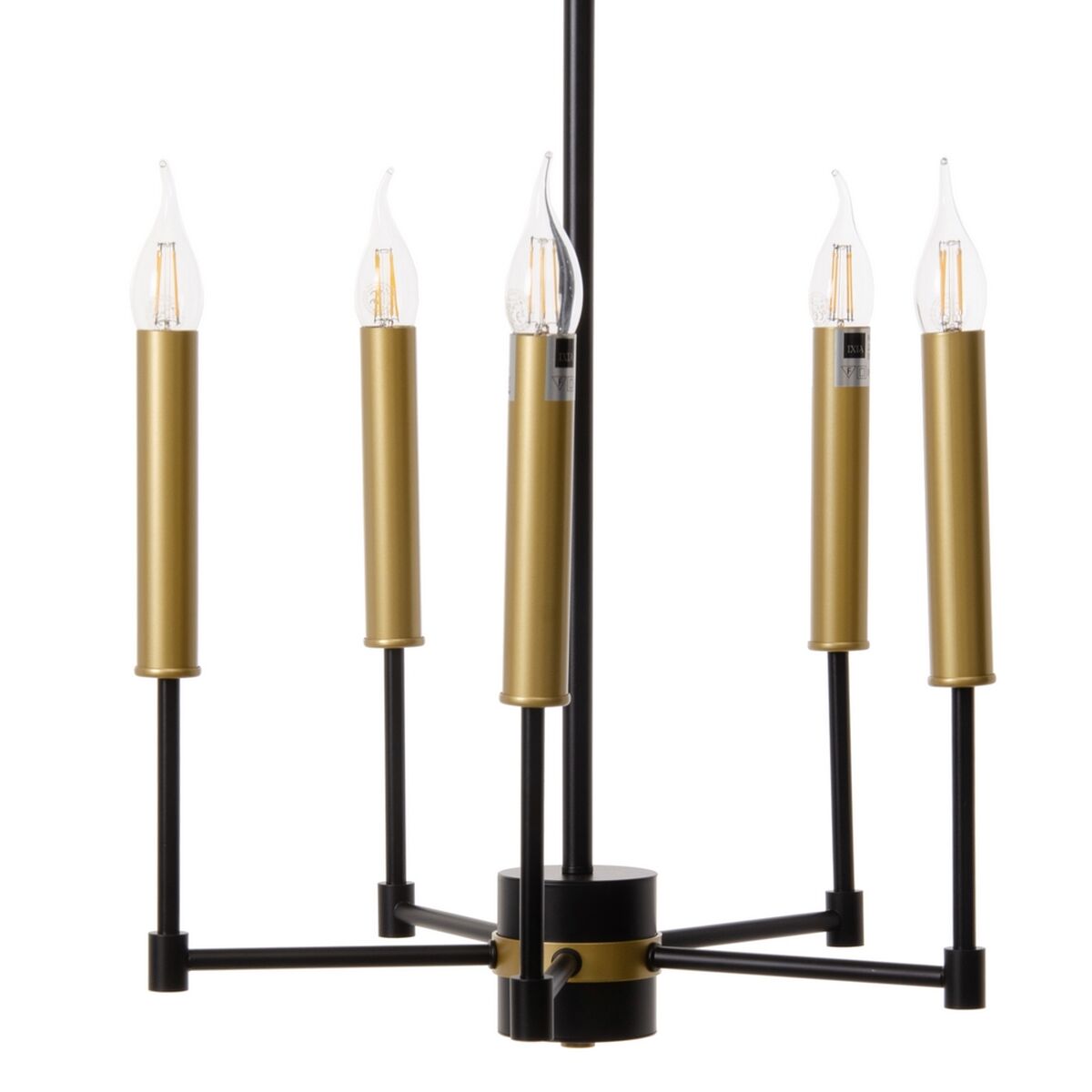 Taklampa 40,5 x 43 x 33 cm Svart Gyllene Metall - 7