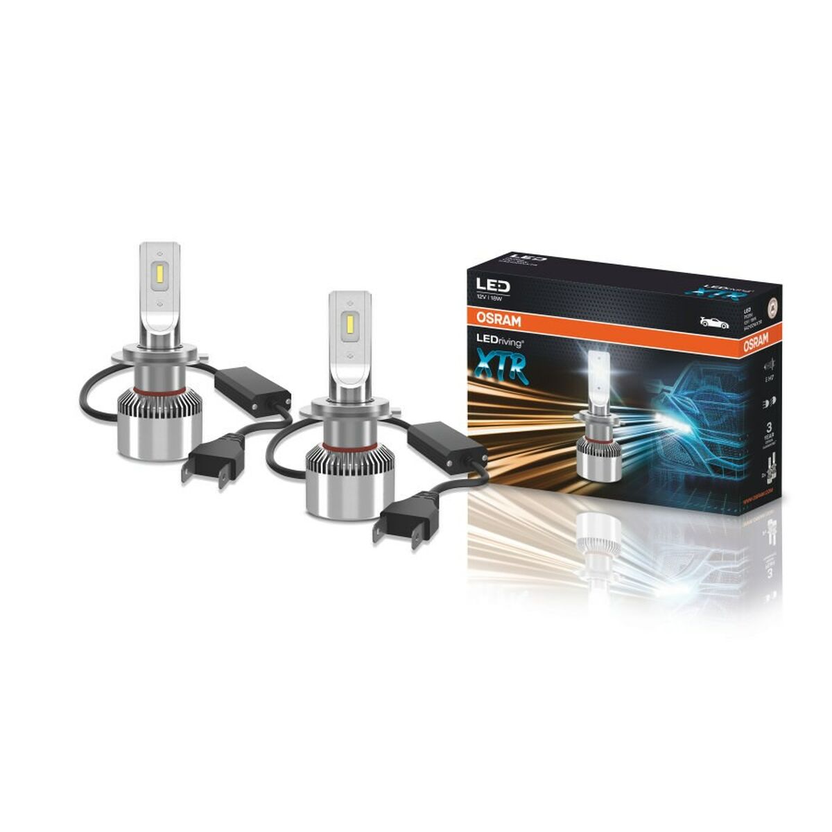 Glödlampa för bil Osram 64210DWXTR 18 W PX26D 12 V 6000 K (2 antal) - 5