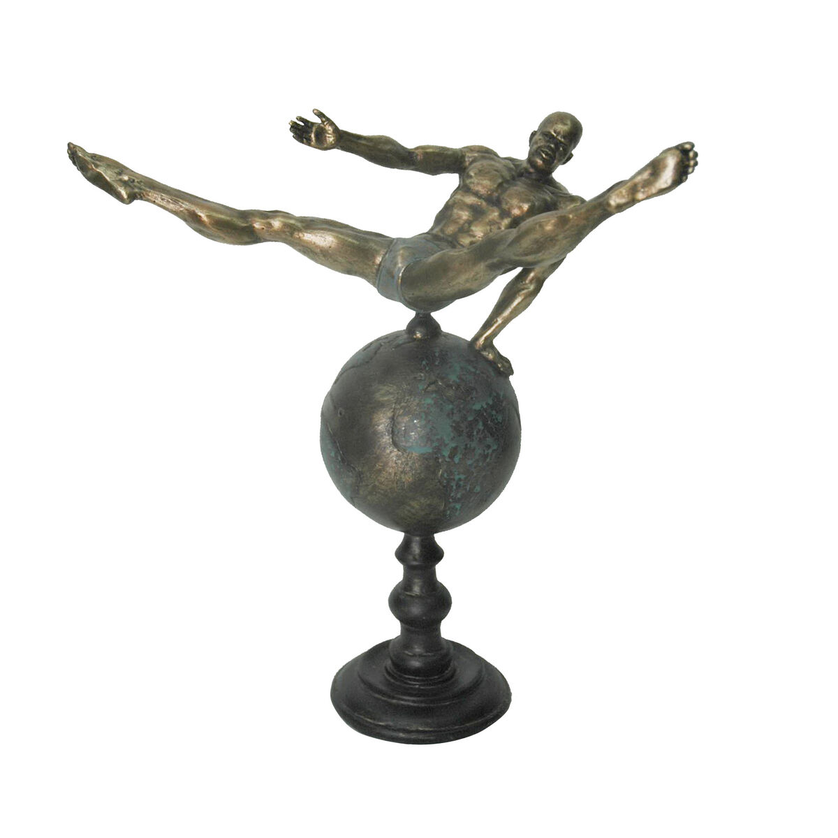 Prydnadsfigur DKD Home Decor Värld Gyllene Harts Gymnast Modern (29 x 16 x 33 cm) - 4