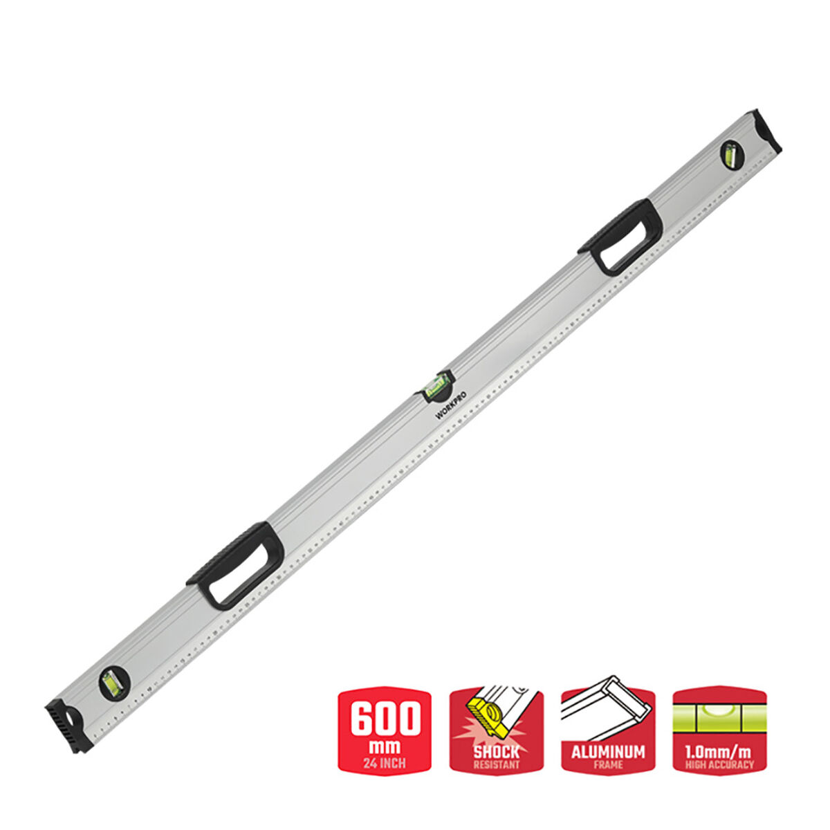 Vattenpass Workpro Aluminium 60 cm - 2