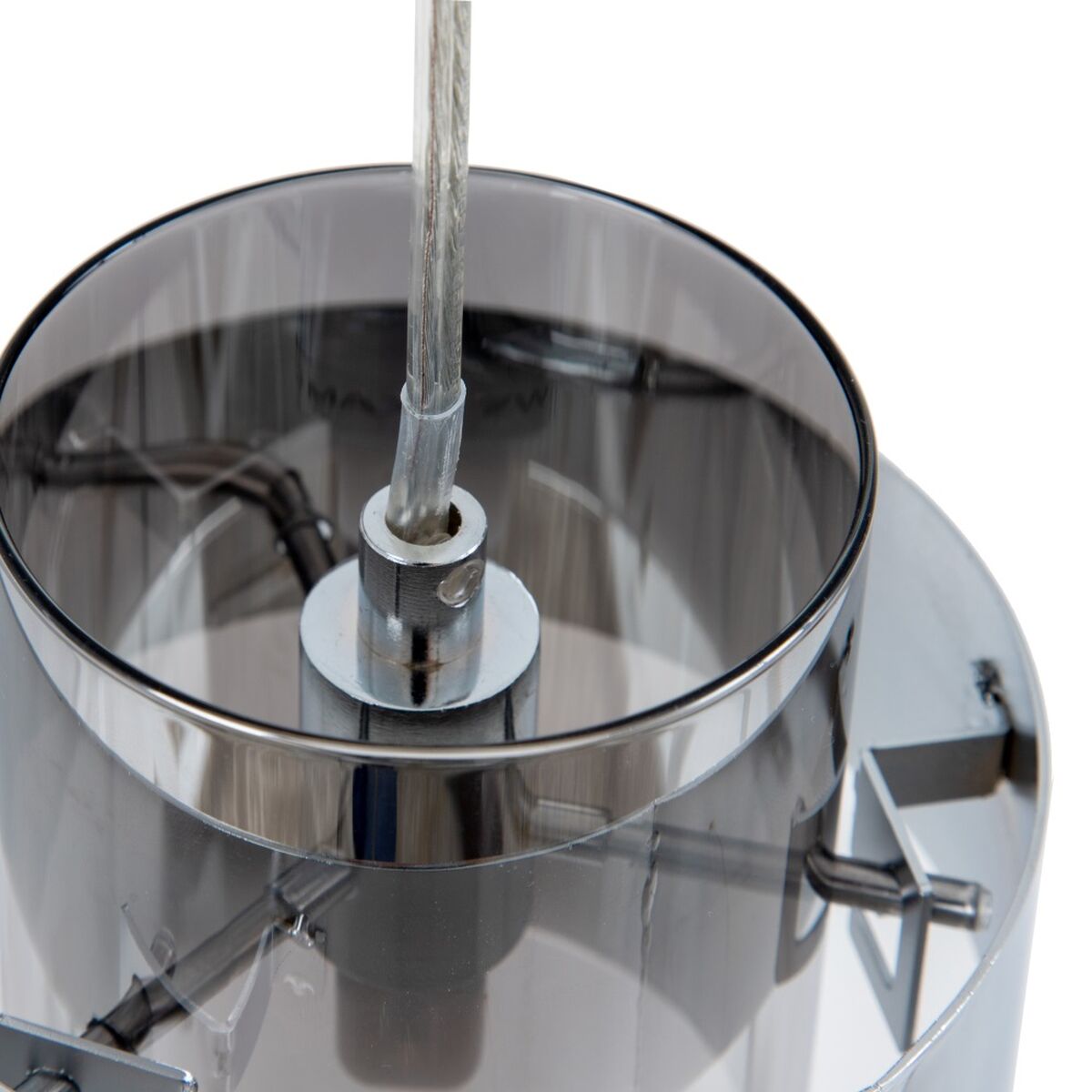 Taklampa Glas Metall Silver Ø 10 cm 20 x 20 x 120 cm - 7