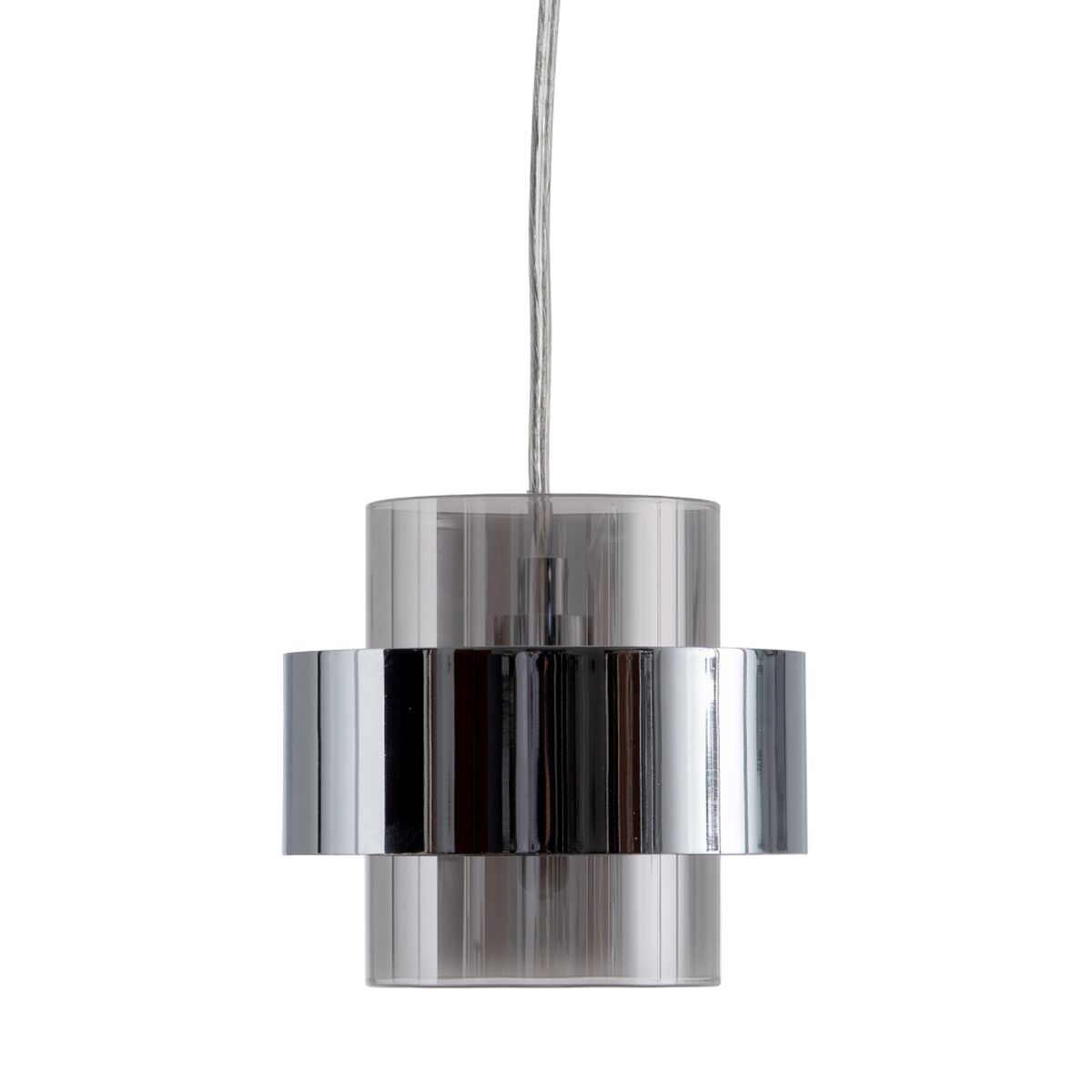 Taklampa Glas Metall Silver Ø 10 cm 20 x 20 x 120 cm