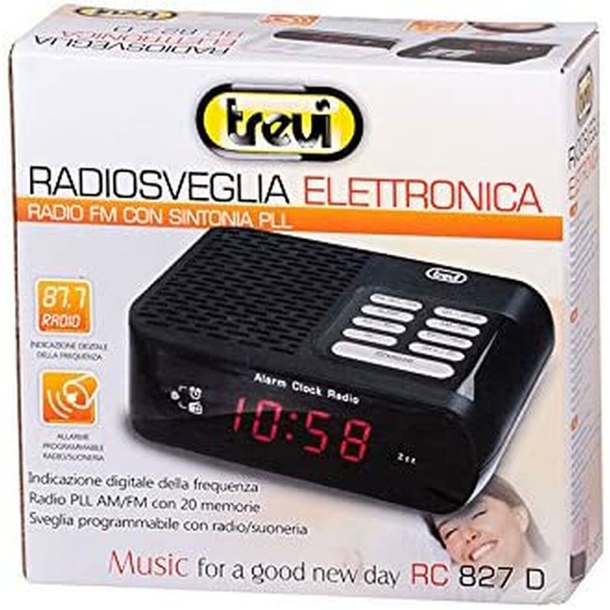 Klockradio Trevi RC827DBK Svart - 2