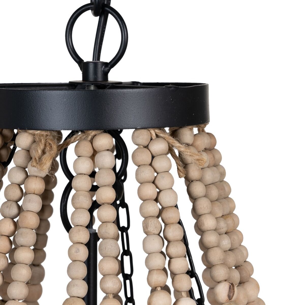 Taklampa 47 x 47 x 65 cm Naturell Metall Trä - 4