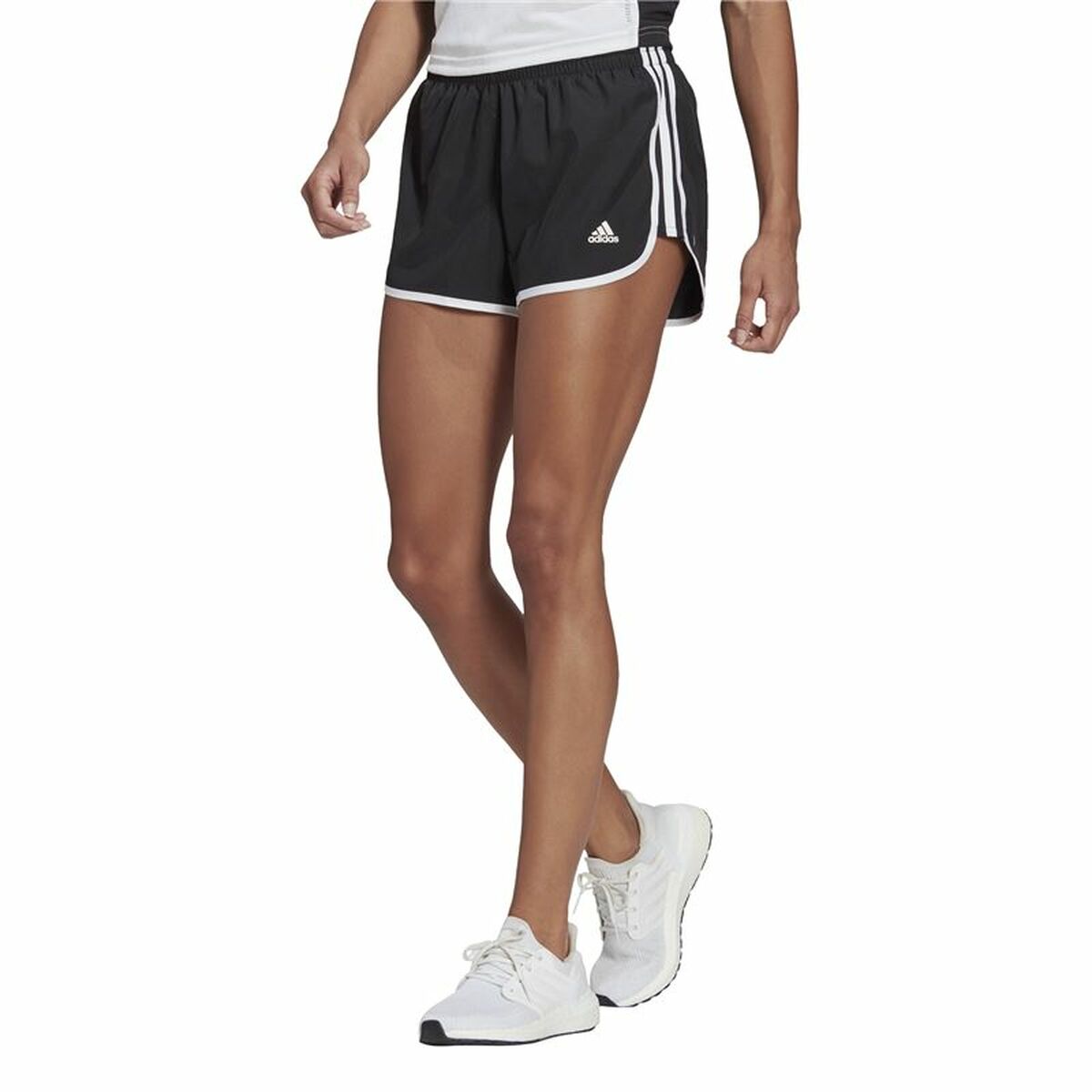 Sportshorts för kvinnor Adidas Marathon 20 Svart 4" - 5
