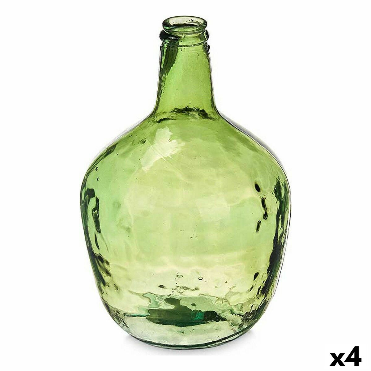 Dekorativ flaska Gift Decor Grön Slät 4 L 17 x 29 x 17 cm Dekoration (4 antal)