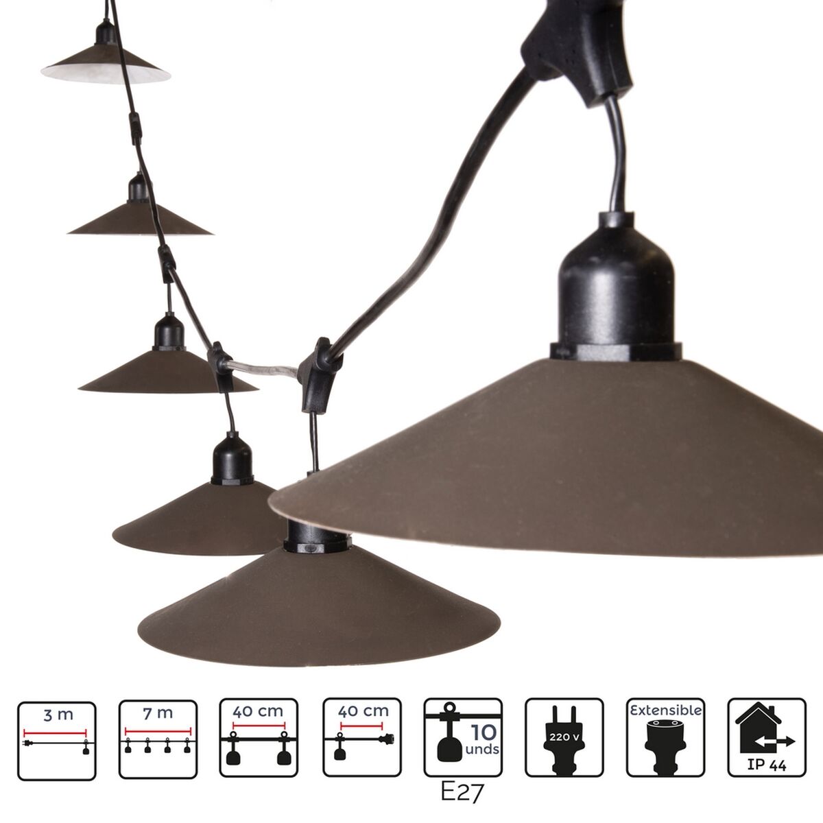 LED-krans Chateau E27 23 x 22 x 12 cm - 5