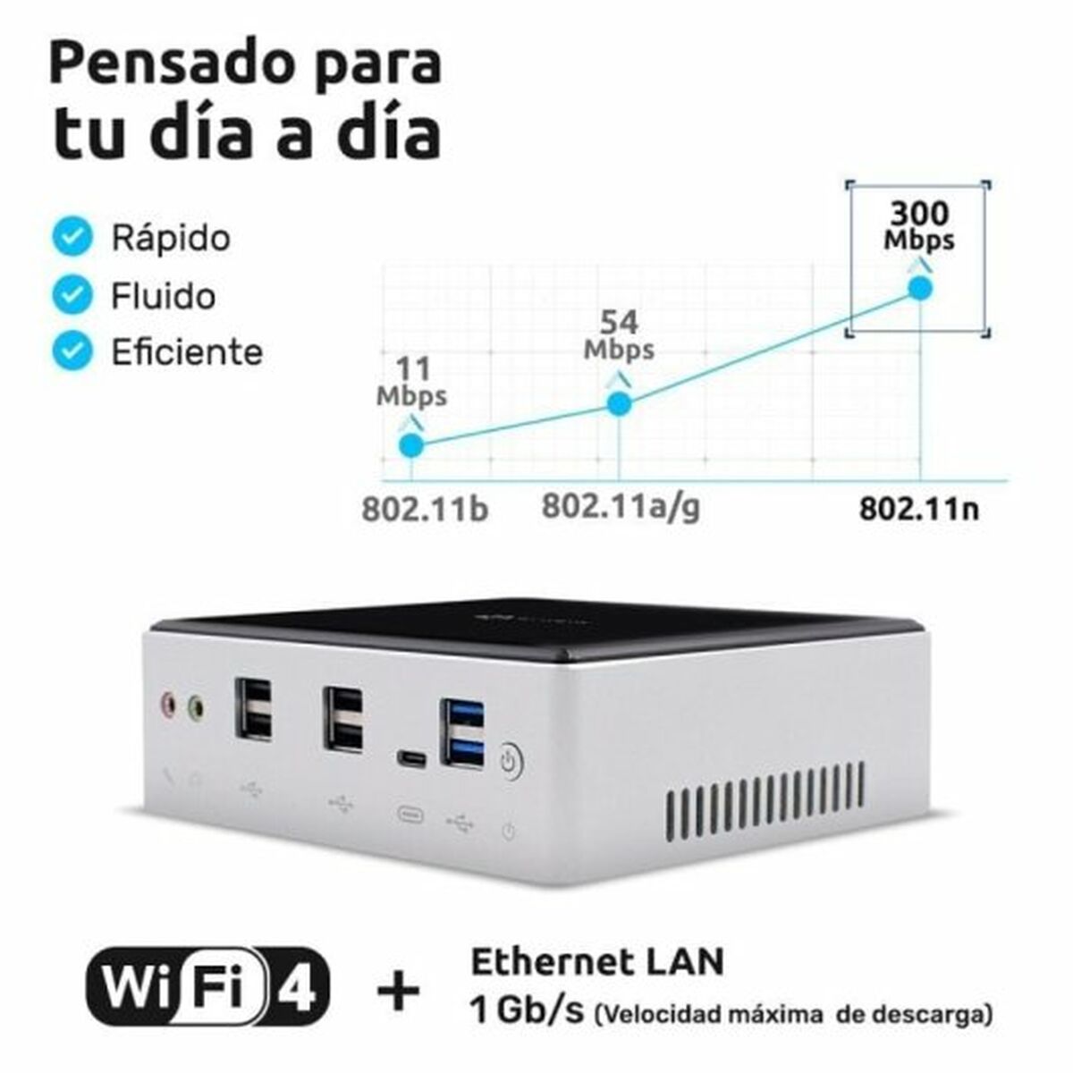 Mini PC Alurin ALURINMNIPC-4WP Intel© Core™ i5-10210U 16 GB RAM 500 GB SSD - 7