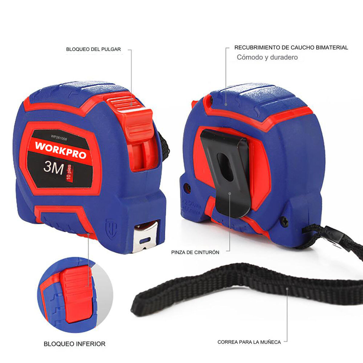 Flexometer Workpro 3 m - 6