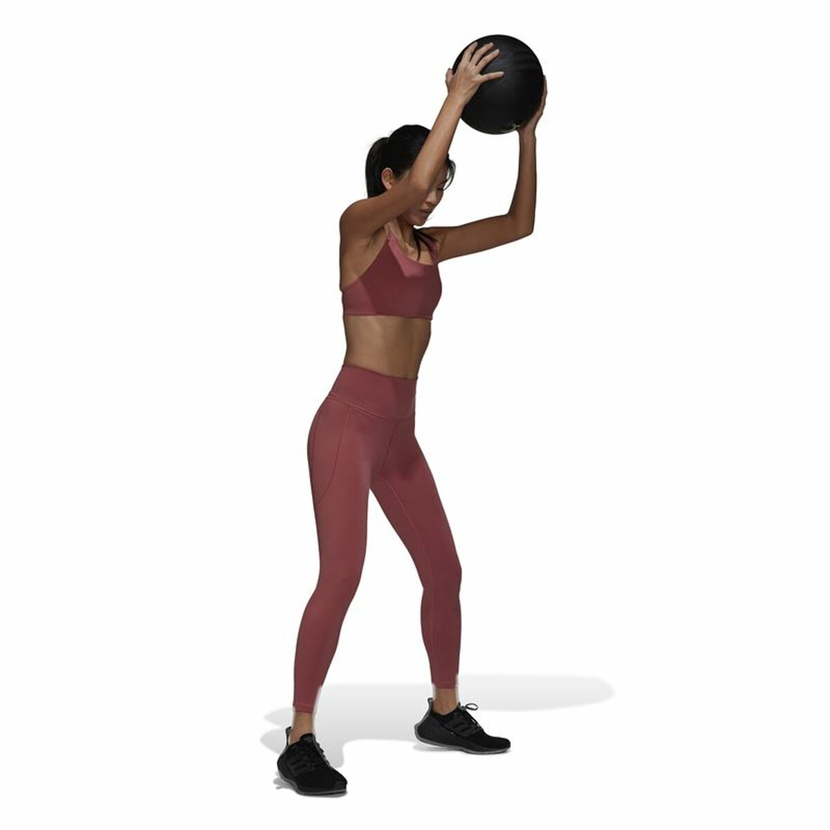Sport-leggings, Dam Adidas  Studio 7/8  Brun - 4