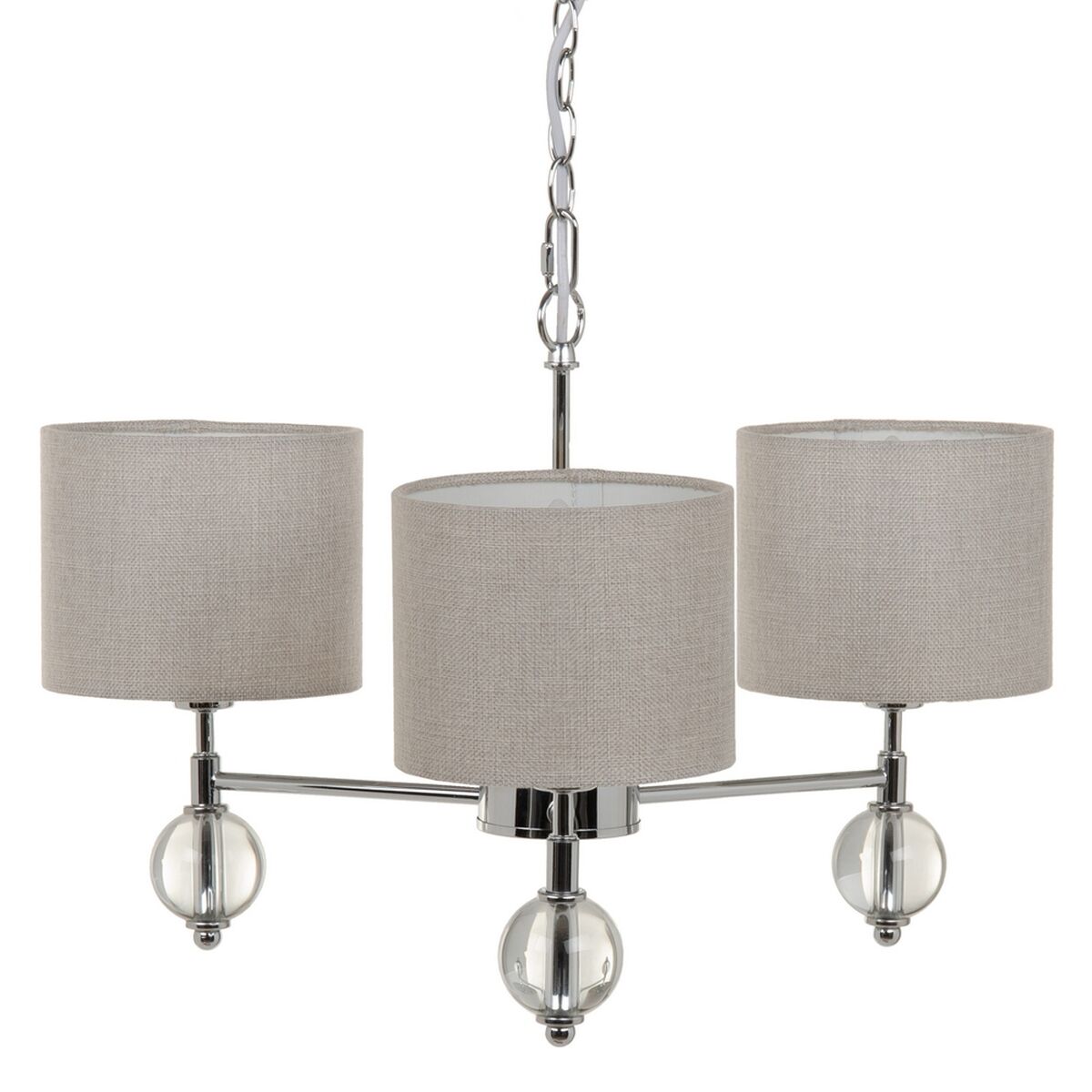 Taklampa 58 x 58 x 73 cm Metall Silver Ø 16 cm