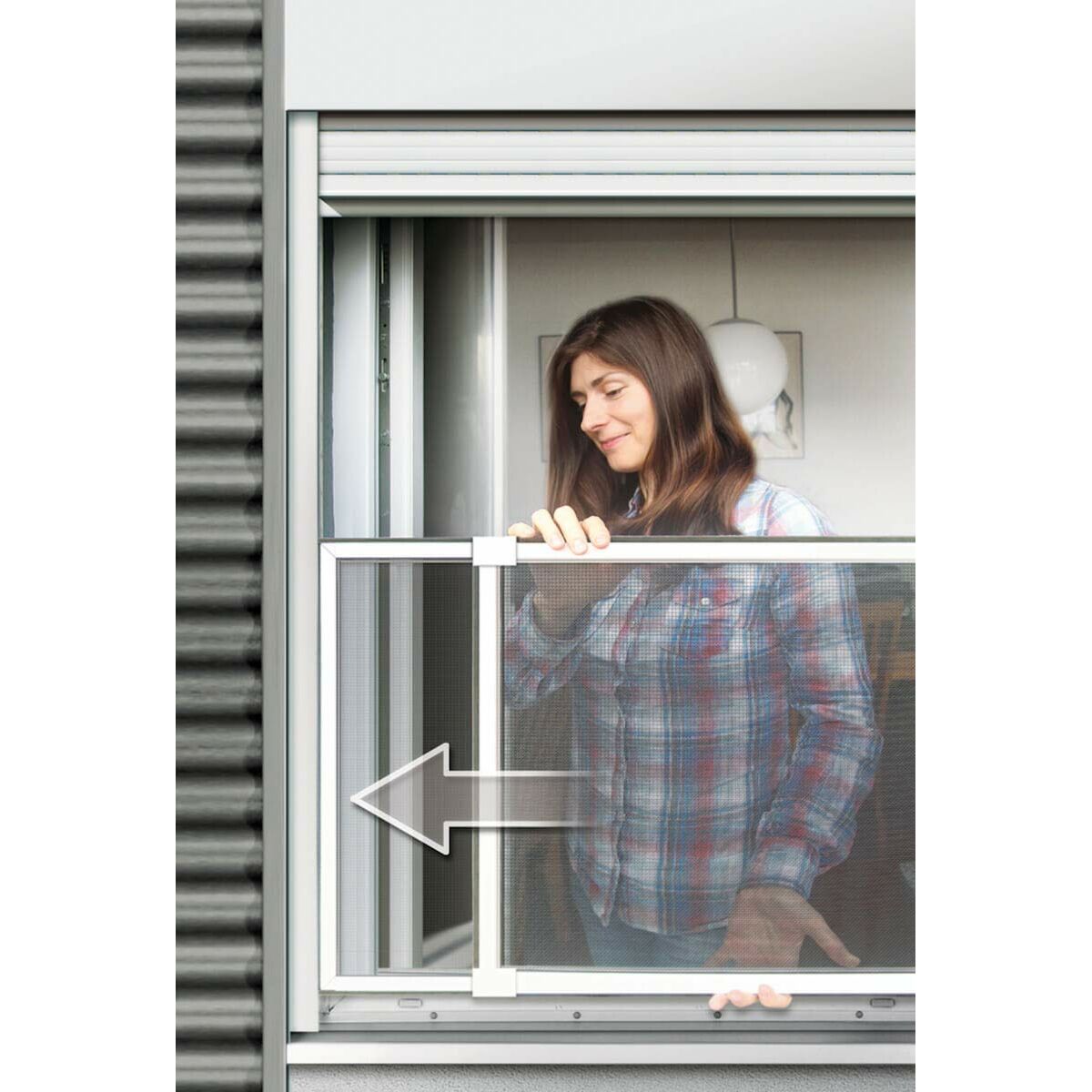 Myggnät Schellenberg Utdragbar Med ram Vit Glasfiber 50 x 142 cm - 3