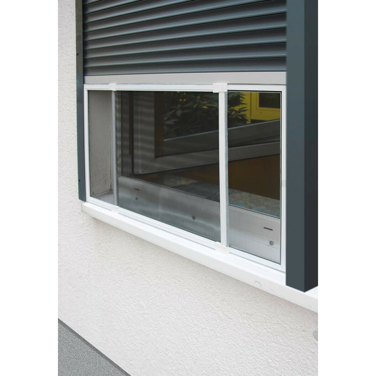 Myggnät Schellenberg Utdragbar Med ram Vit Glasfiber 50 x 142 cm - 2