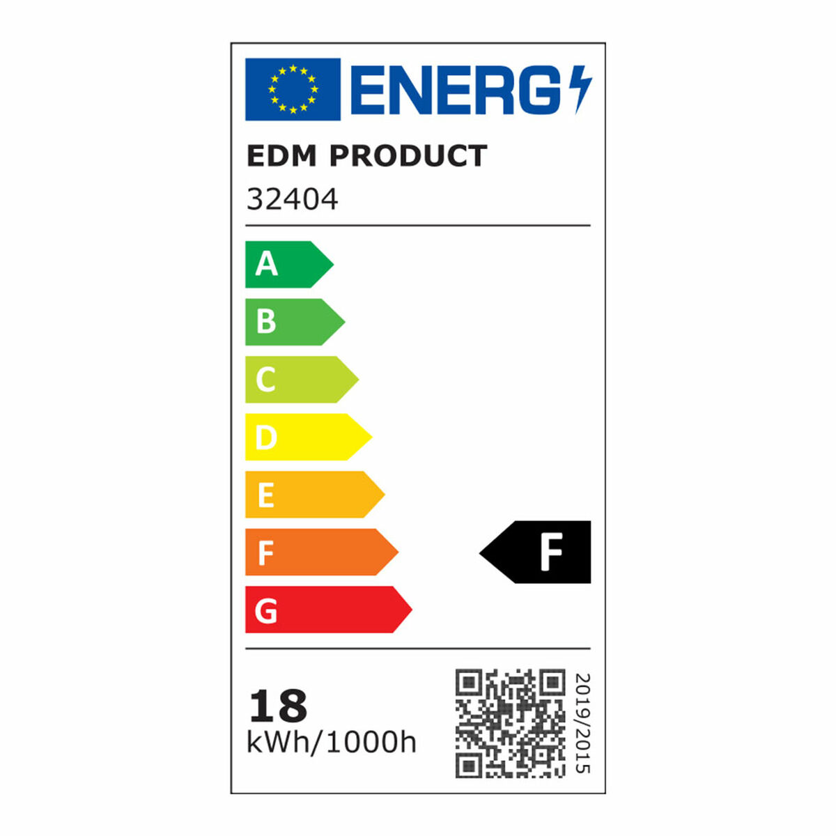 Vägglampa med LED EDM 32404 Vit Aluminium Plast F 18 W 120 W 1820 Lm E27 Oval (4000 K) - 6