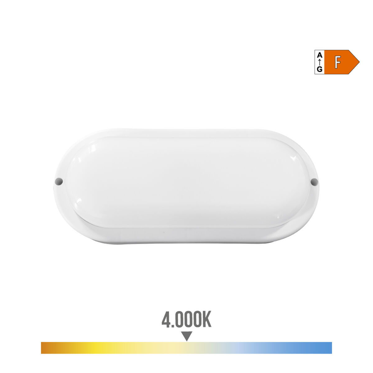 Vägglampa med LED EDM 32404 Vit Aluminium Plast F 18 W 120 W 1820 Lm E27 Oval (4000 K) - 4