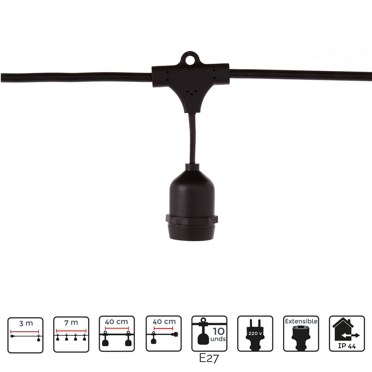 LED-krans Cottage E27 22 x 18 x 12 cm - 5