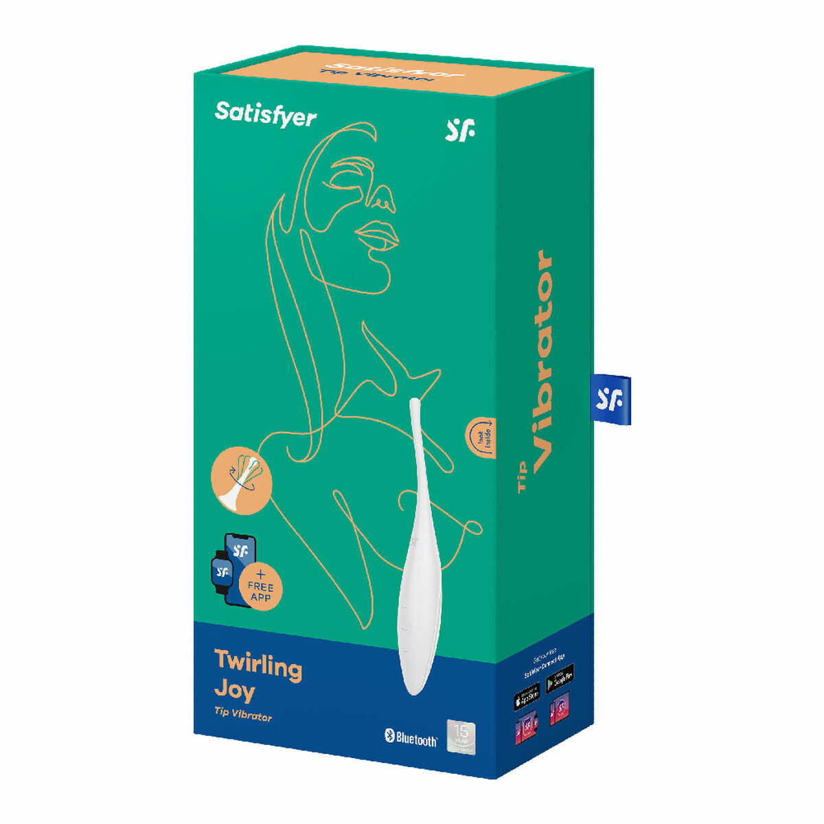 Krökt klitorisvibrator Curve Satisfyer Twirling Joy Vit - 2