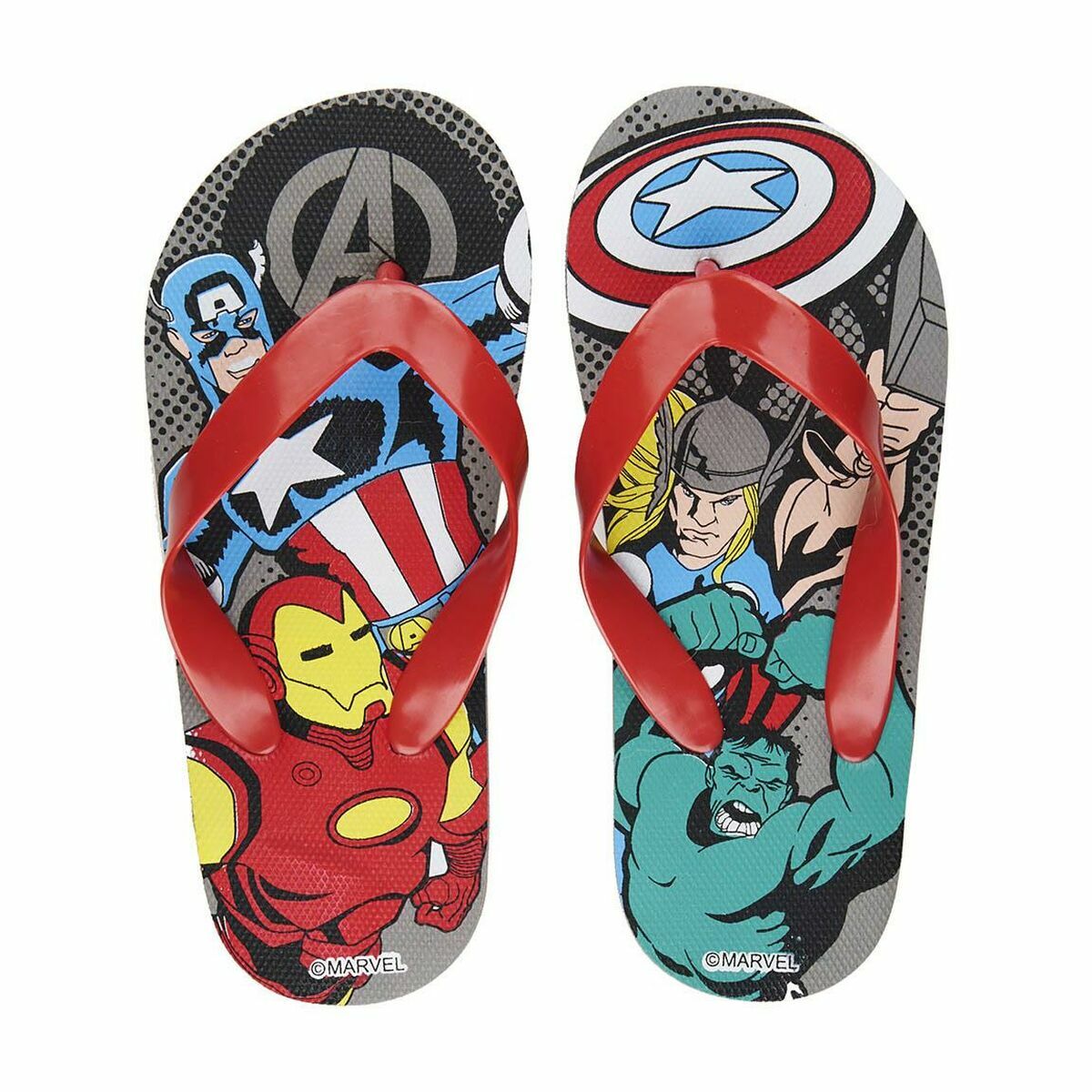 Strandtofflor för barn The Avengers Röd