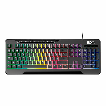 Gaming Tangentbord/ OR: Speltangentbord EDM 07751 for players Svart Qwerty Spanska