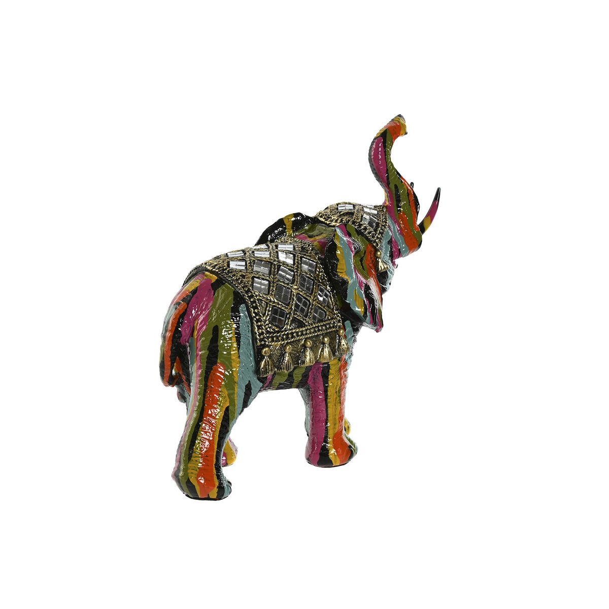 Prydnadsfigur Home ESPRIT Multicolour Harts Elefant 21,5 x 8,5 x 19,5 cm - 3