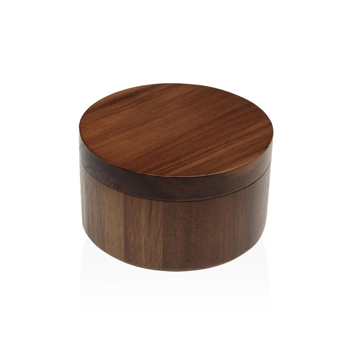 Saltkar med lock Versa Bambu Akaciaträ 11,7 x 6,8 x 11,7 cm - 2