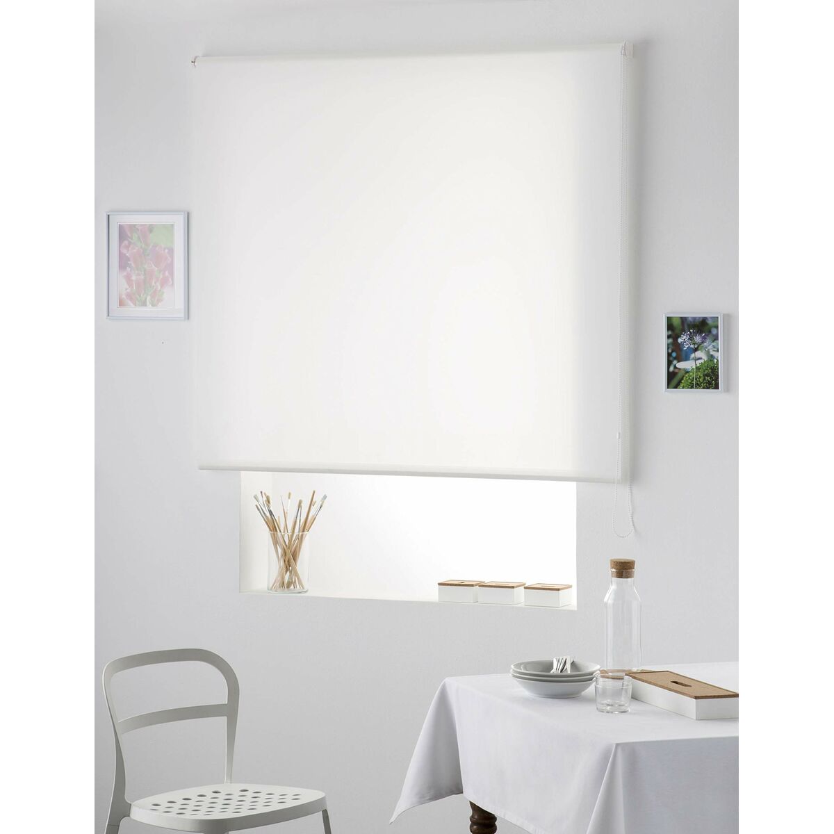 Transparent persienn Naturals Vit Polyester (Renoverade A) - 2