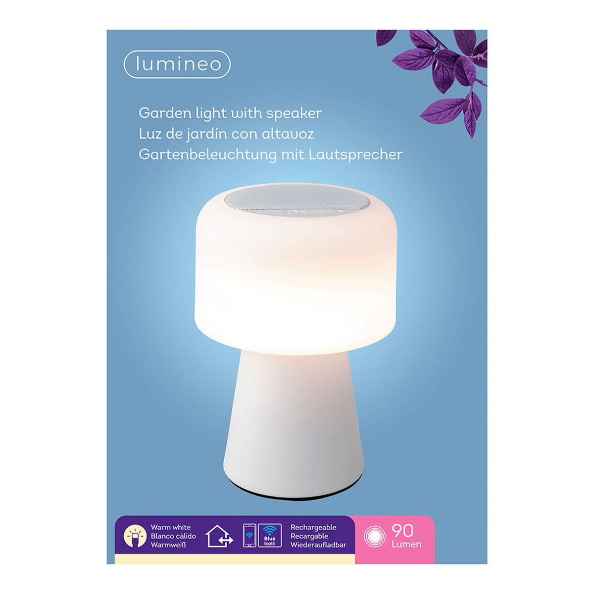 Bordslampa LED Lumineo 894417 Vit Laddningsbar - 2