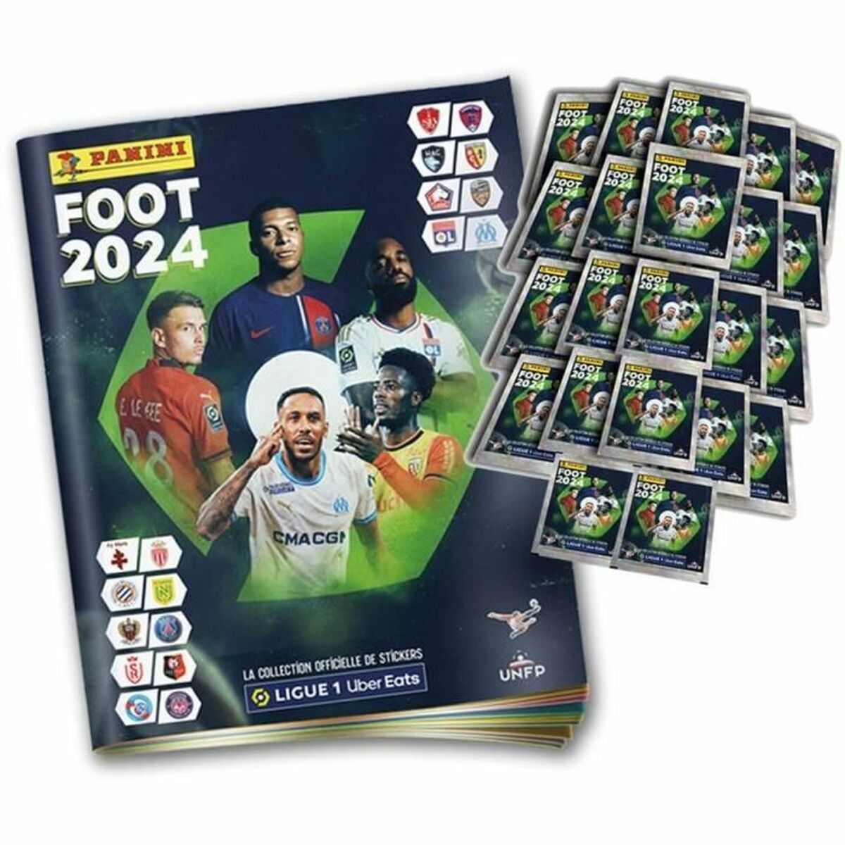 Klistermärkesset Panini LIGUE 1 Uber Eats Foot 2024 (FR) 18 Kuvert
