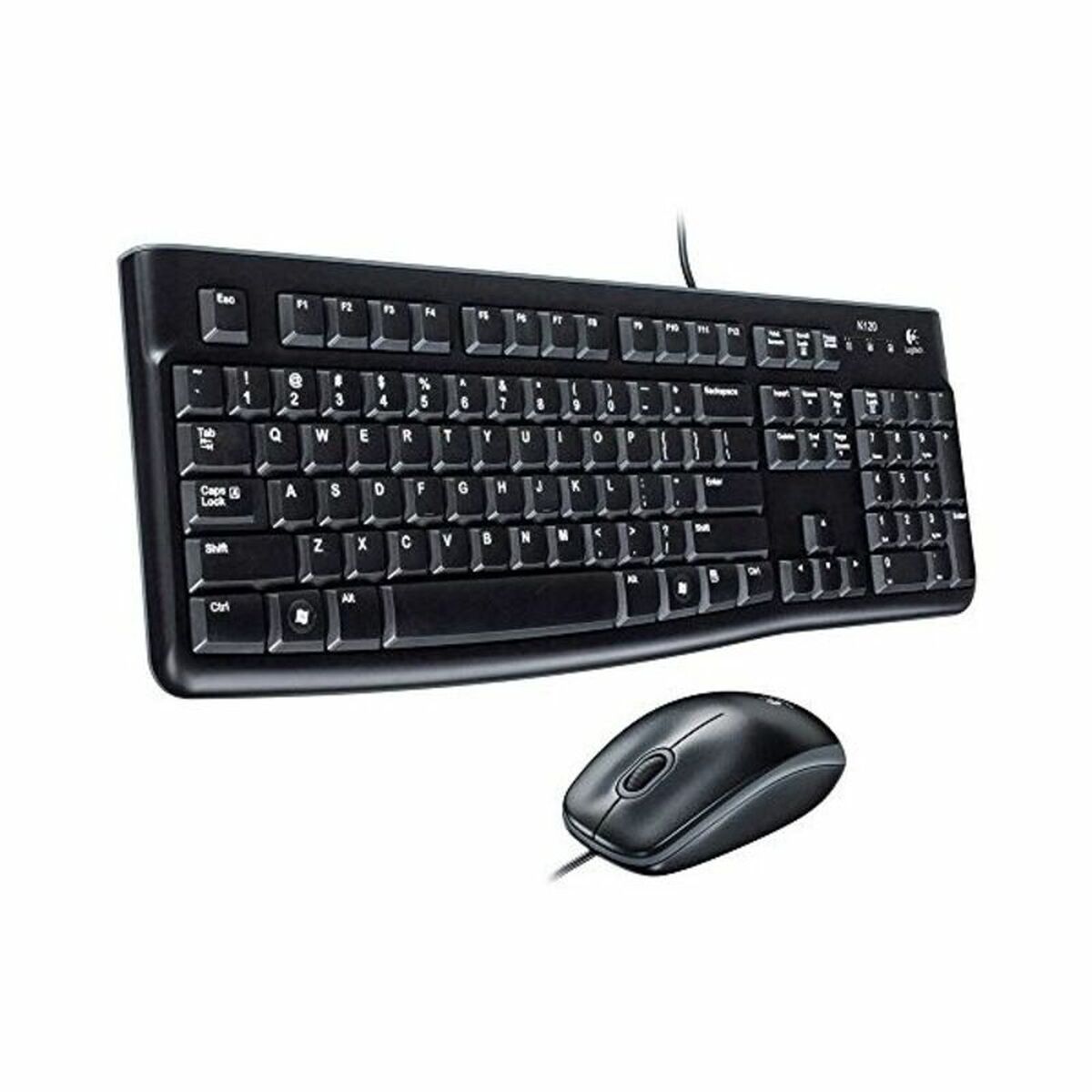 Tangentbord med optisk mus Logitech Desktop MK120 Svart QWERTY Qwerty UK