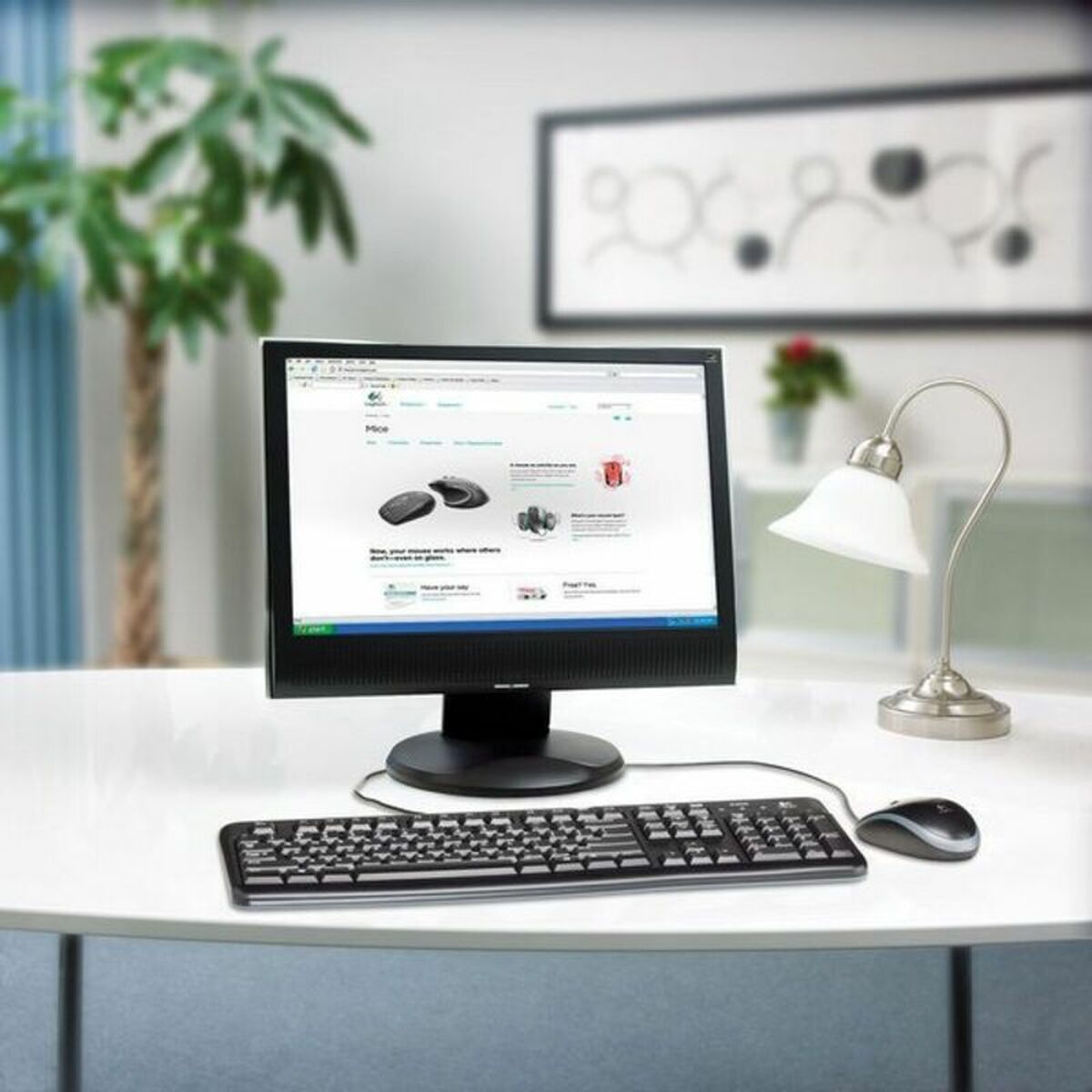 Tangentbord med optisk mus Logitech Desktop MK120 Svart QWERTY Qwerty UK - 4