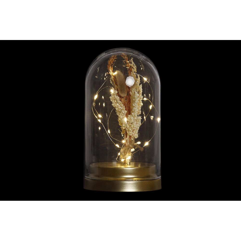 Belysning dekoration DKD Home Decor Metall Glas Blomster 30 x 40 cm 12 x 12 x 22 cm - 2