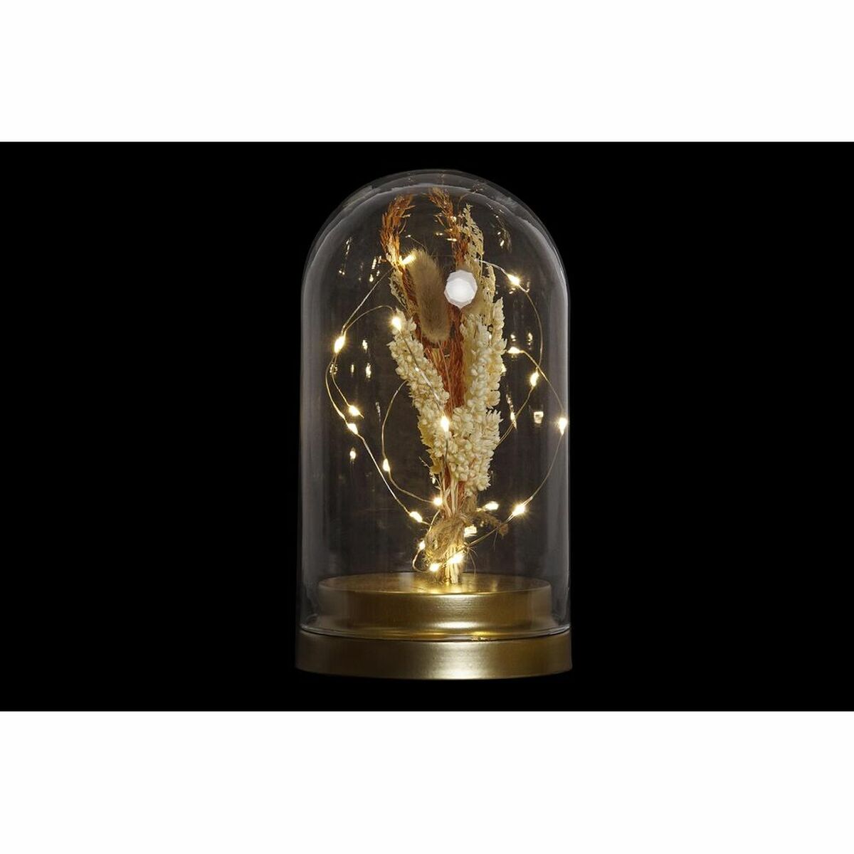 Belysning dekoration DKD Home Decor Metall Glas Blomster 30 x 40 cm 12 x 12 x 22 cm - 5