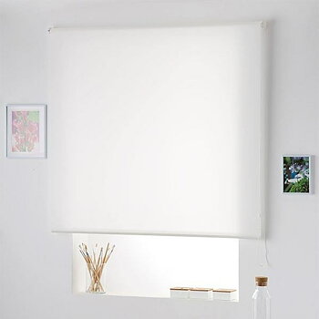 Transparent persienn Naturals 120 x 250 cm Vit Polyester (Renoverade B)