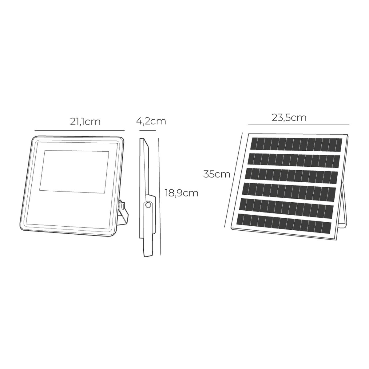 Floodlight/Projektorlampa EDM 31857 Slim 100 W 1200 Lm Sol (6500 K) - 6
