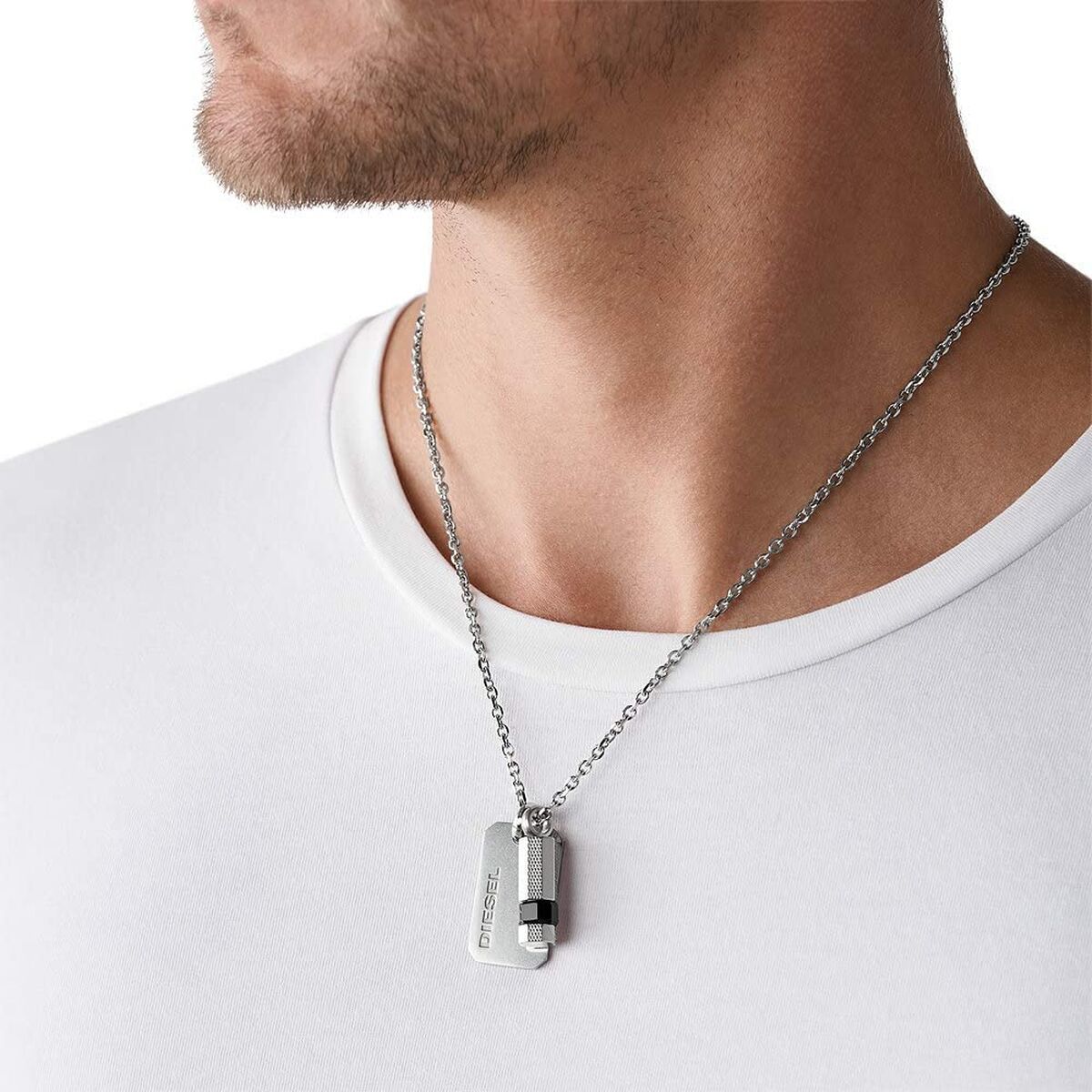 Herrhalsband Diesel DX1156040 Silvrig - 2