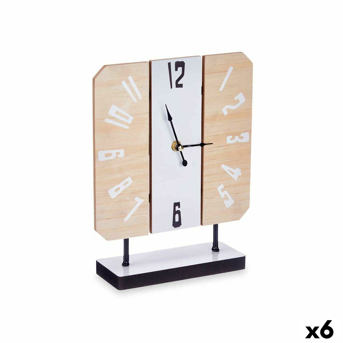 bordsklocka Gift Decor Vit Trä (6 antal)