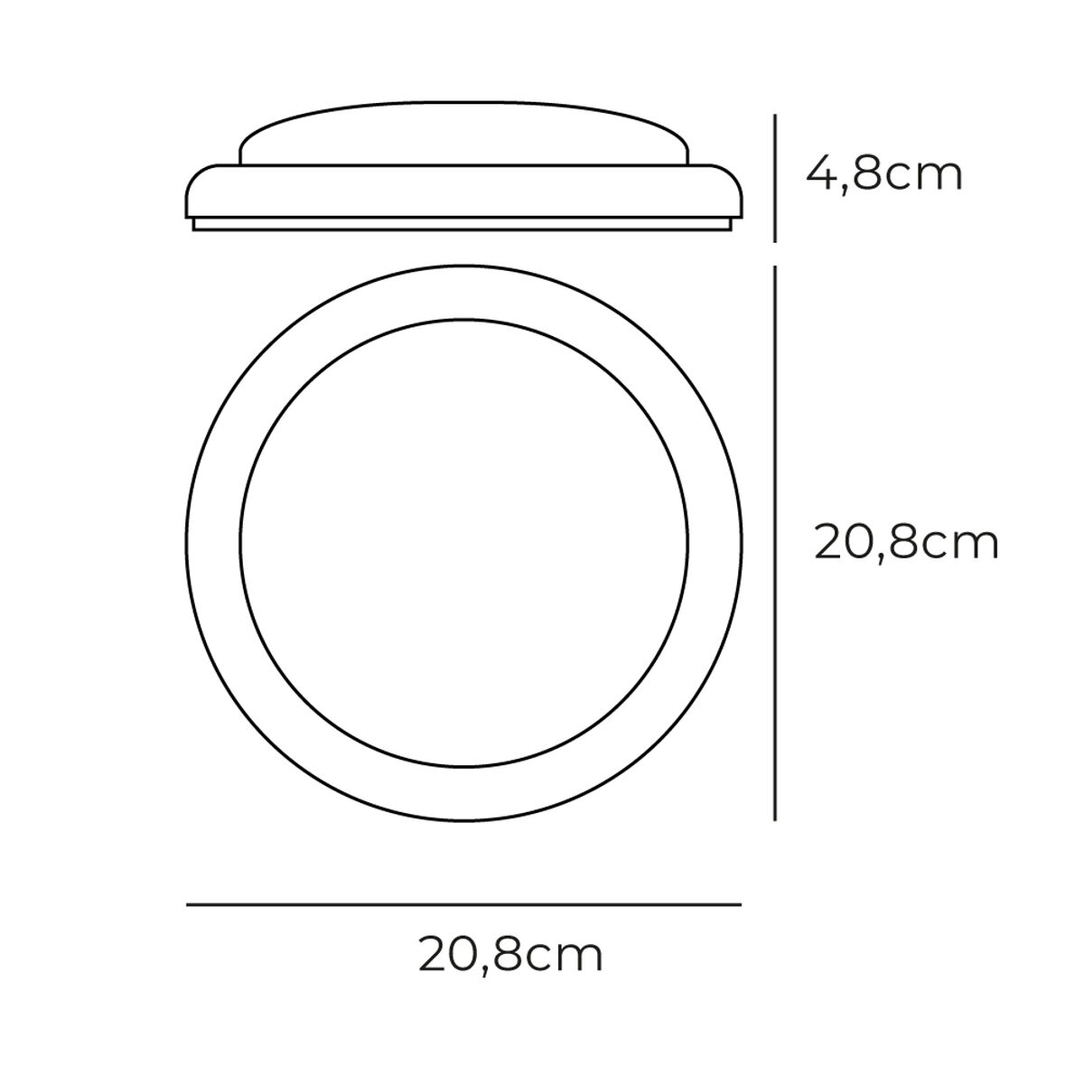 Vägglampa med LED EDM 32406 Vit Aluminium Plast F 18 W 120 W 1820 Lm E27 Rund (4000 K) - 5