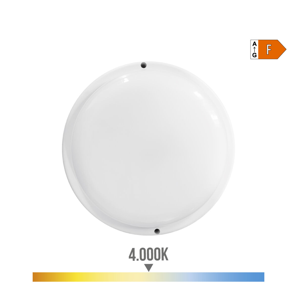 Vägglampa med LED EDM 32406 Vit Aluminium Plast F 18 W 120 W 1820 Lm E27 Rund (4000 K) - 4