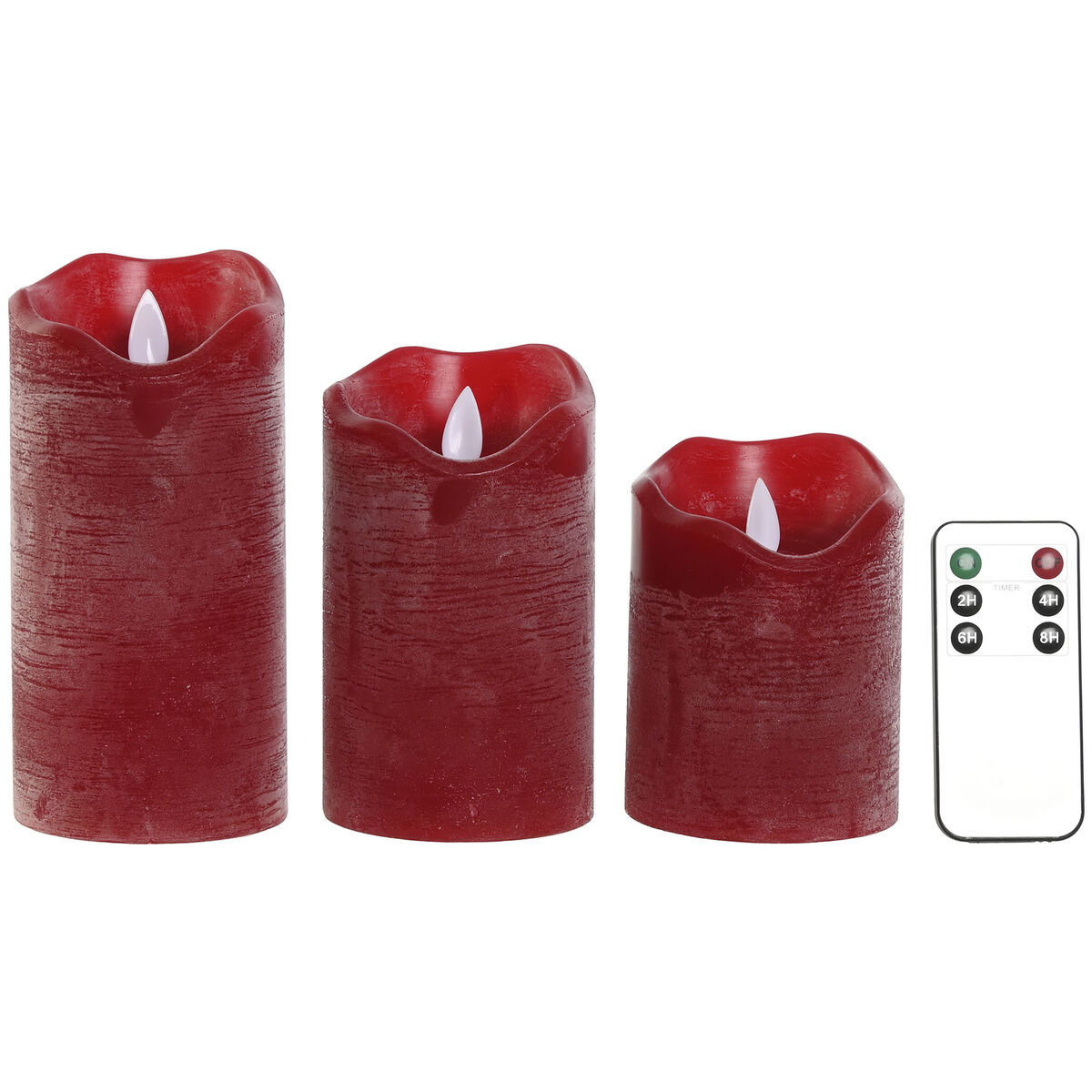 LED Ljus Home ESPRIT Röd 26,5 x 8 x 17 cm (3 Delar) - 3