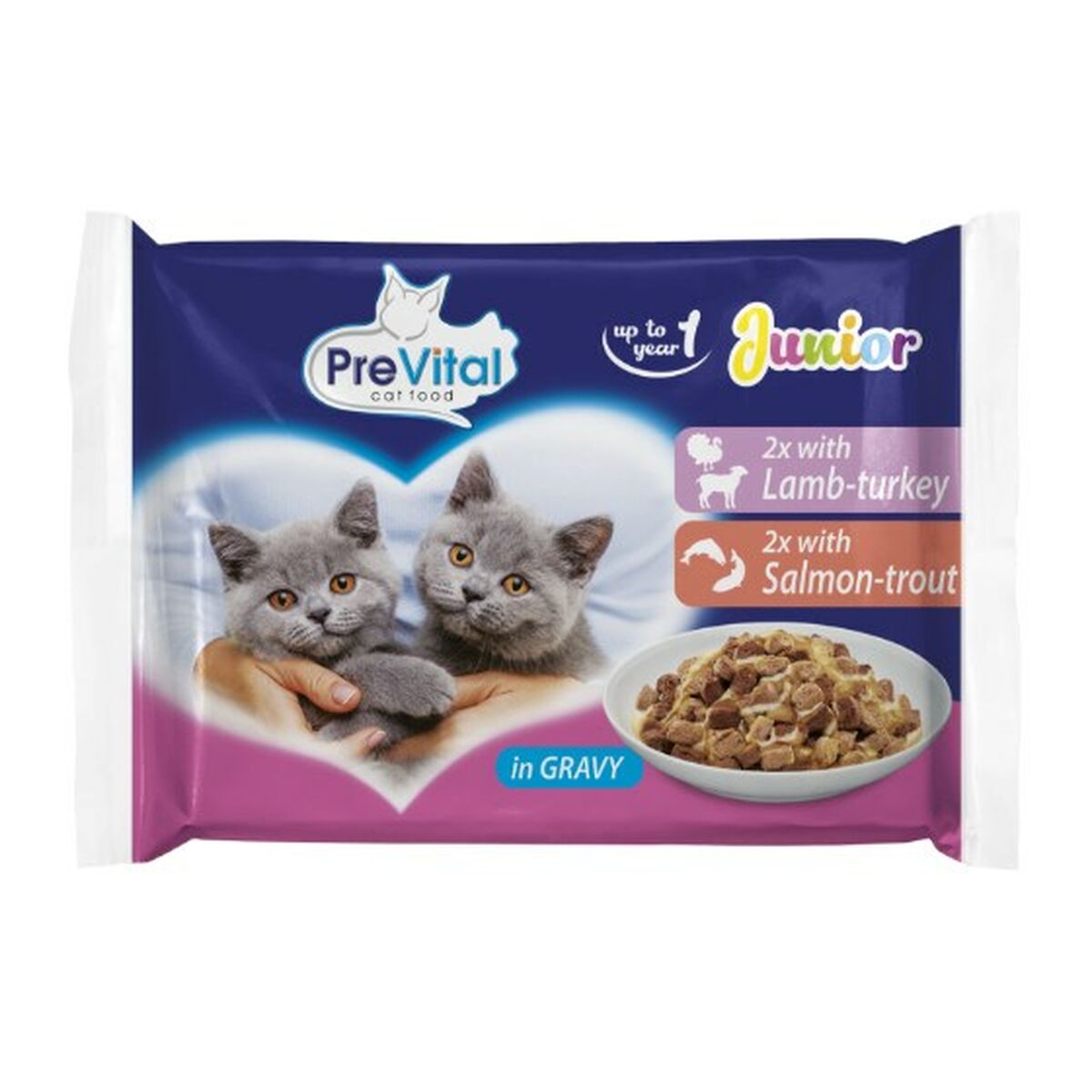 Kattmat Prevital 4 x 100 g