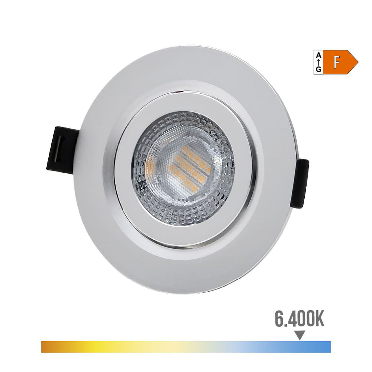 LED-lampa EDM 31648 F 9 W 806 lm Inbäddningsbar (6400 K) - 4