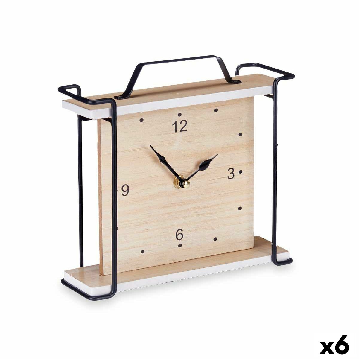 bordsklocka Gift Decor Svart Trä (6 antal)